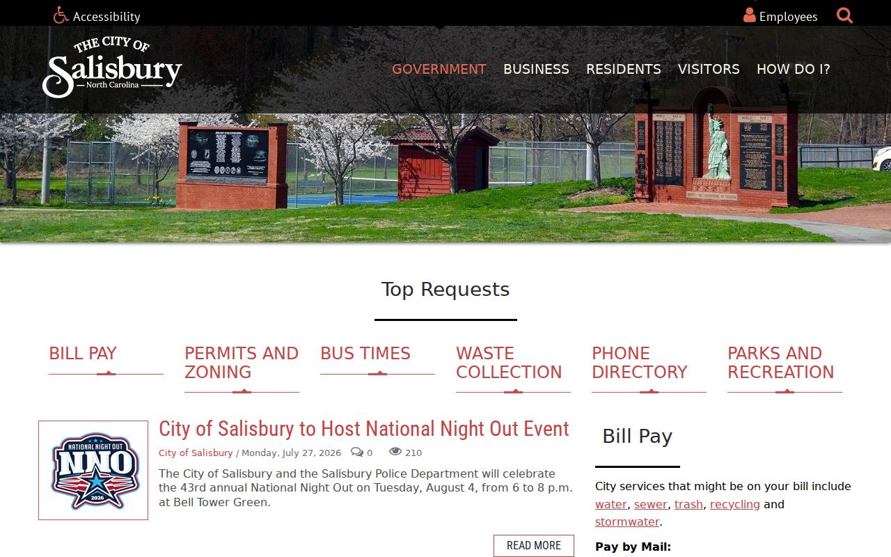 Salisbury public records request route through the City Clerk